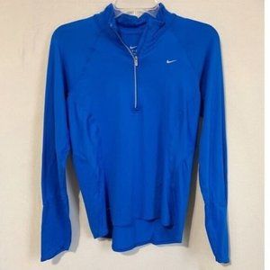 Nike Dri-Fit Performance Top Women's Small Athletic Blue 1/4 zip